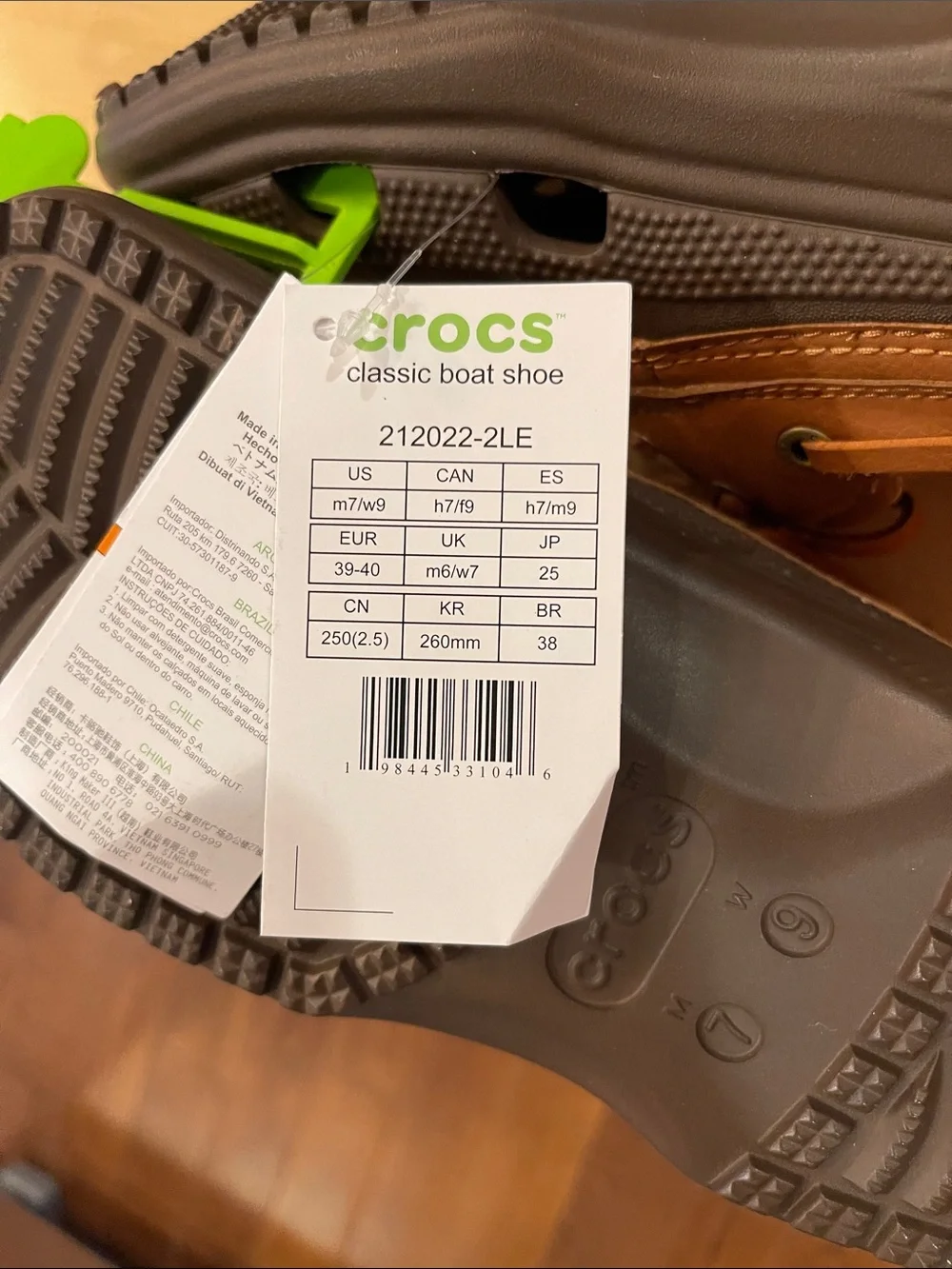 CROCS Brown and Tan Moccasin-Style Clogs WSz 7.5-9 depending on fit preference